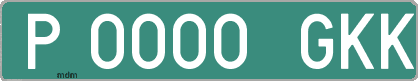 Ejemplo matrícula provisional verde de España matrícula GKK