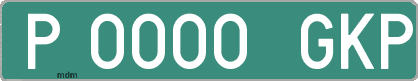 Ejemplo matrícula provisional verde de España matrícula GKP