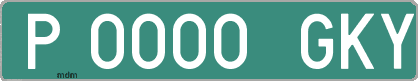 Ejemplo matrícula provisional verde de España matrícula GKY