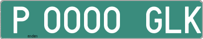 Ejemplo matrícula provisional verde de España matrícula GLK