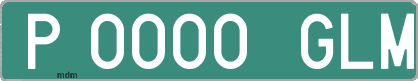 Ejemplo matrícula provisional verde de España matrícula GLM