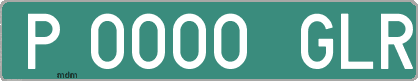 Ejemplo matrícula provisional verde de España matrícula GLR