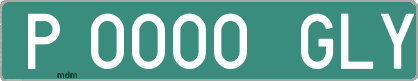 Ejemplo matrícula provisional verde de España matrícula GLY