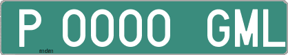 Ejemplo matrícula provisional verde de España matrícula GML