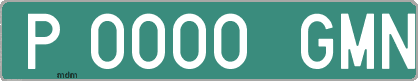 Ejemplo matrícula provisional verde de España matrícula GMN