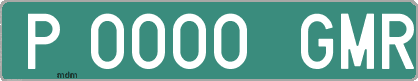 Ejemplo matrícula provisional verde de España matrícula GMR