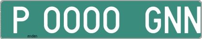 Ejemplo matrícula provisional verde de España matrícula GNN