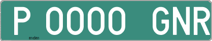 Ejemplo matrícula provisional verde de España matrícula GNR