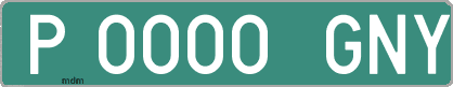 Ejemplo matrícula provisional verde de España matrícula GNY