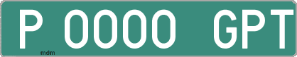 Ejemplo matrícula provisional verde de España matrícula GPT