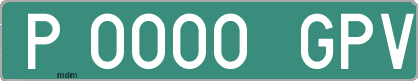 Ejemplo matrícula provisional verde de España matrícula GPV
