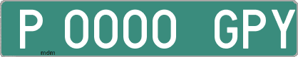 Ejemplo matrícula provisional verde de España matrícula GPY