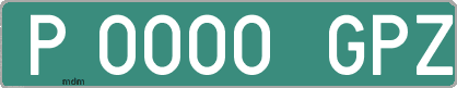 Ejemplo matrícula provisional verde de España matrícula GPZ