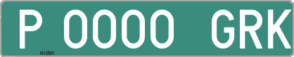 Ejemplo matrícula provisional verde de España matrícula GRK