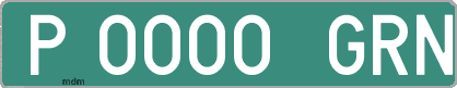 Ejemplo matrícula provisional verde de España matrícula GRN