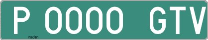 Ejemplo matrícula provisional verde de España matrícula GTV