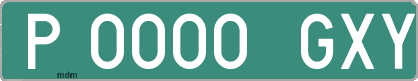 Ejemplo matrícula provisional verde de España matrícula GXY