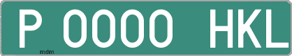 Ejemplo matrícula provisional verde de España matrícula HKL