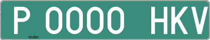 Ejemplo matrícula provisional verde de España matrícula HKV
