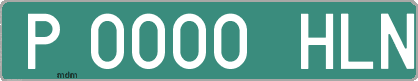 Ejemplo matrícula provisional verde de España matrícula HLN