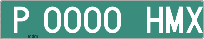 Ejemplo matrícula provisional verde de España matrícula HMX