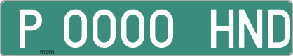 Ejemplo matrícula provisional verde de España matrícula HND