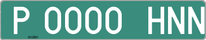 Ejemplo matrícula provisional verde de España matrícula HNN