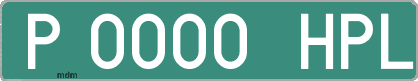 Ejemplo matrícula provisional verde de España matrícula HPL