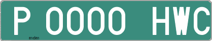 Ejemplo matrícula provisional verde de España matrícula HWC