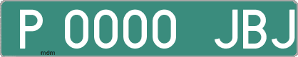 Ejemplo matrícula provisional verde de España matrícula JBJ
