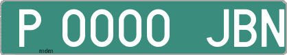 Ejemplo matrícula provisional verde de España matrícula JBN