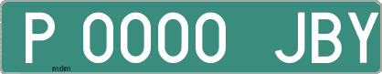 Ejemplo matrícula provisional verde de España matrícula JBY