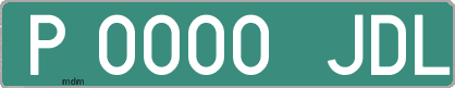 Ejemplo matrícula provisional verde de España matrícula JDL