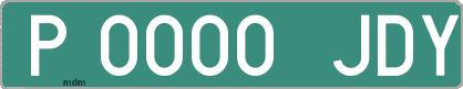 Ejemplo matrícula provisional verde de España matrícula JDY
