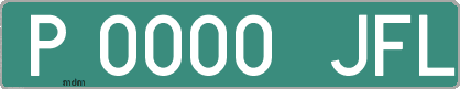 Ejemplo matrícula provisional verde de España matrícula JFL