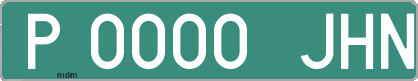 Ejemplo matrícula provisional verde de España matrícula JHN