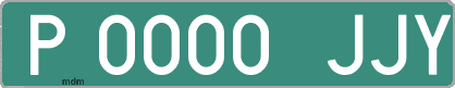 Ejemplo matrícula provisional verde de España matrícula JJY
