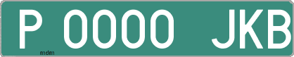 Ejemplo matrícula provisional verde de España matrícula JKB