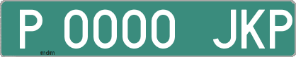 Ejemplo matrícula provisional verde de España matrícula JKP