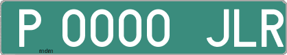 Ejemplo matrícula provisional verde de España matrícula JLR