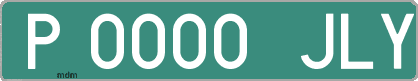 Ejemplo matrícula provisional verde de España matrícula JLY