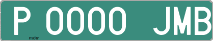 Ejemplo matrícula provisional verde de España matrícula JMB