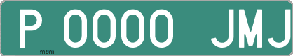 Ejemplo matrícula provisional verde de España matrícula JMJ