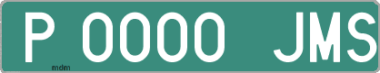Ejemplo matrícula provisional verde de España matrícula JMS