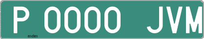 Ejemplo matrícula provisional verde de España matrícula JVM