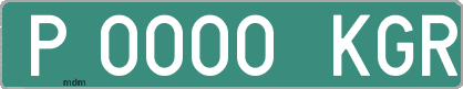 Ejemplo matrícula provisional verde de España matrícula KGR