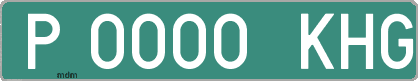 Ejemplo matrícula provisional verde de España matrícula KHG