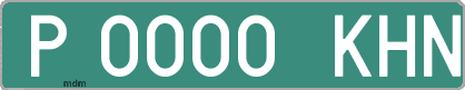 Ejemplo matrícula provisional verde de España matrícula KHN