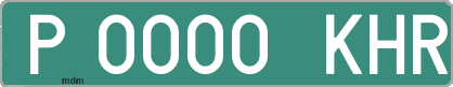 Ejemplo matrícula provisional verde de España matrícula KHR