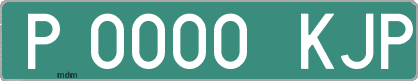 Ejemplo matrícula provisional verde de España matrícula KJP